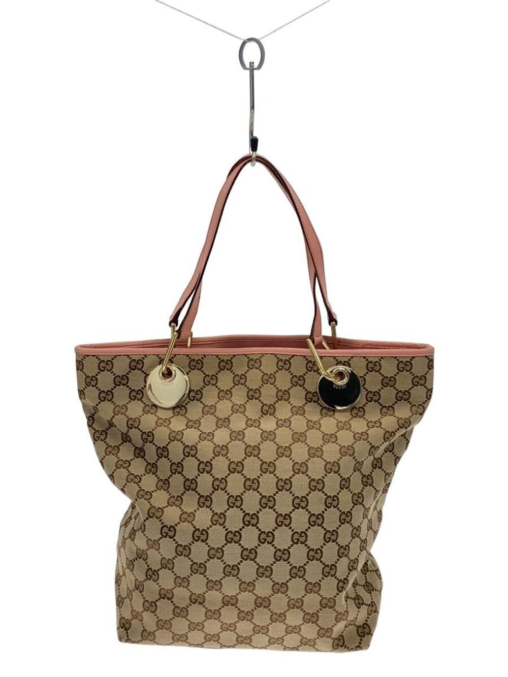 Gucci Tote Bag Canvas Camel Brown